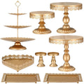 Golden Wrought Iron Dessert Table Decoration Display Stand Cake Ray Afternoon Tea Snack Stand Cake Stand