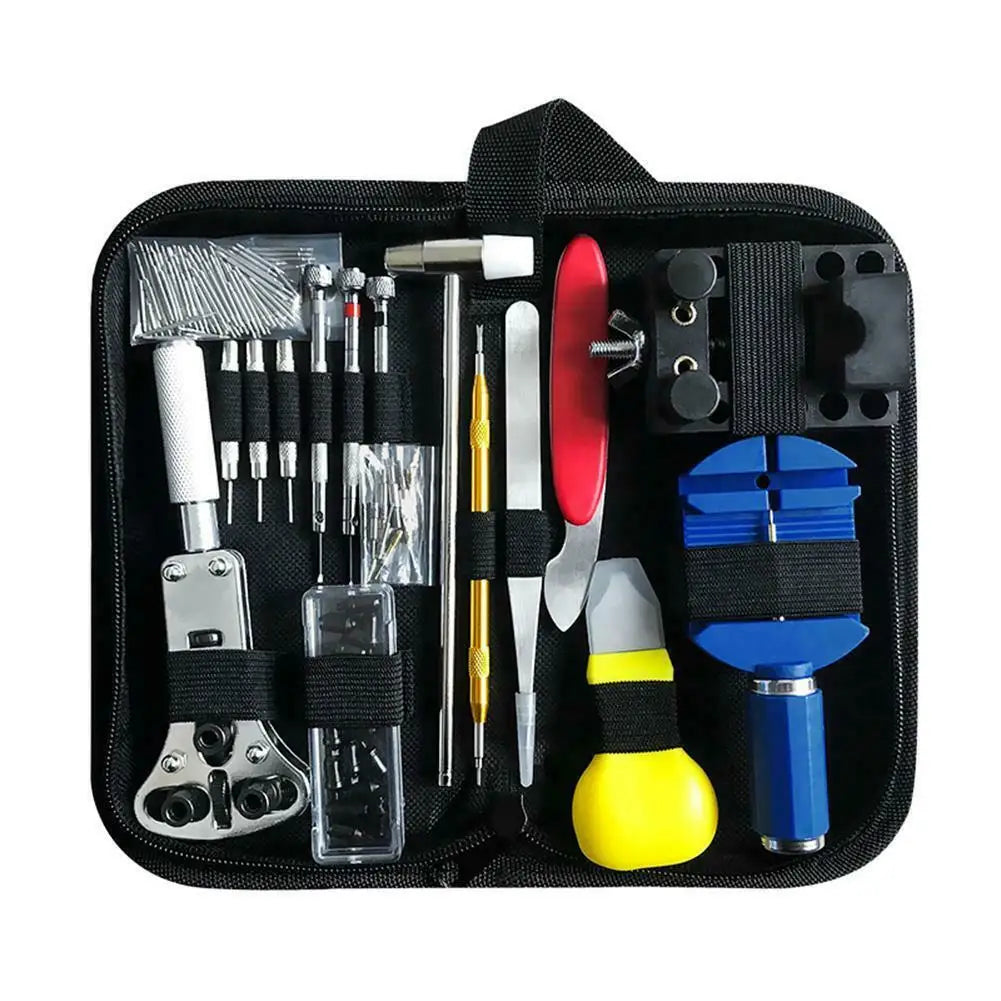 147 Pcs Hand Operated OEM Watch Repair Tool Kit Set with Link Pin Dissolving Opener Housing Opener Link Spring Bar Remover