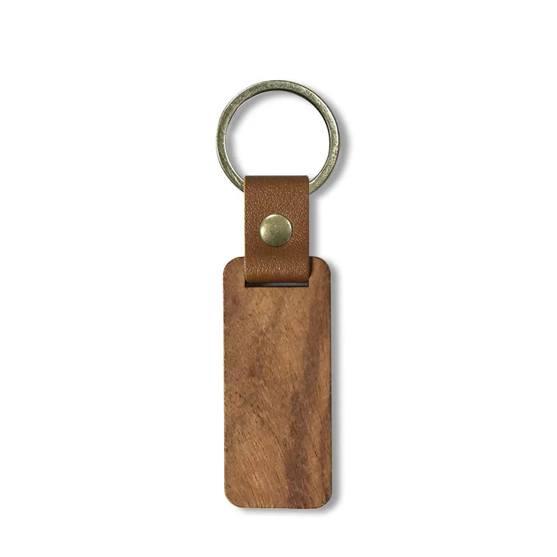 Customizable Laser Engraved Wooden Cross-Border Pendant for Customizable Wood Keychain