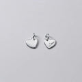 9mm Dainty LOVE Letter Heart Charms Sterling Silver Heart Charm for DIY Jewelry Supplies