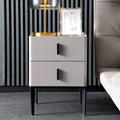 HANYEE Bedroom Furniture Modern Small Smart Nightstand Wood Smart Bedside Table With Wireless Charging and USB Charging Speakers