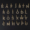 Fashion Rhinestones 26 Initials Letter Pendants Inlaid Diamond Letter Charm Stainless Steel 18K Gold Zircon Alphabet Pendant