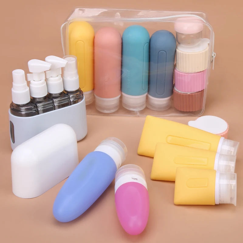TSA Approved 3oz Bulk Travel Size Shampoo Containers Set Leak Proof Squeezable 100ml Silicone BPA Free Eco-Friendly Travel Free