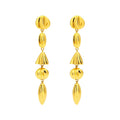 Elegant Textured Beads Chain Tassel Drop Earrings 18K Gold Plated Dangle Earring Fashion Jewelry for Women Party
