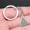 WYSIWYG 19x16mm Zinc Alloy Antique Silver Plated Billiards Snooker Key Chain for Souvenirs Gift P1-ABD-C15341