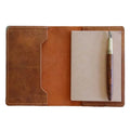 Genuine Leather Notebook Journal Cover Personalized A5 Leather Folder Journal Cover A5 Sized Notebooks