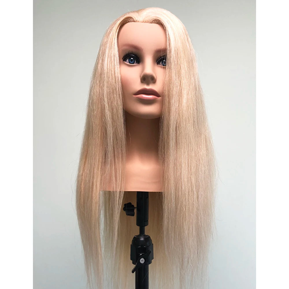 Europe Face Human Hair Maniquin Head for All Purpose Practicing Styling Training Head Manikins Dummy Doll Head Hair Mannequins