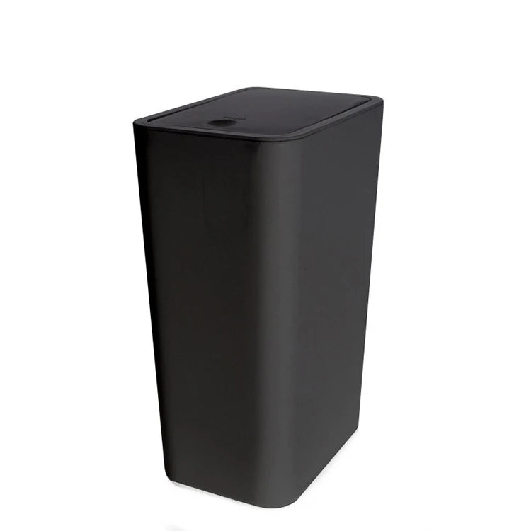 2.6 Gallon Rectangular Small Trash Can Pop-Up Lid 10L Practical Garbage Disposal for Bathroom Kitchen Bedroom Office Powder Room