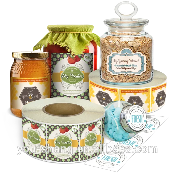 Factory Price Food Label Paper Sticker Waterproof Honey Bottle Label Customized Packaging for Honey Jars