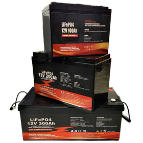 Fuyue EU Stock Wholesale Solar Energy Storage Battery 12V 24V 48V 50Ah 100Ah 200Ah 300Ah 400Ah 600Ah LiFePO4 with 6000 Cycles