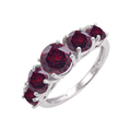 Abiding Fashion Custom Garnet Gemstone Jewelry Rings for Women 925 Sterling Silver Rings Display Bridal Jewelry