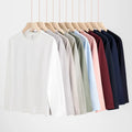OEM Crew Neck 230 GSM 100% Cotton Breathable Eco-Friendly Basic Blank Pullover Digital Printing Long Sleeve T-Shirt Men