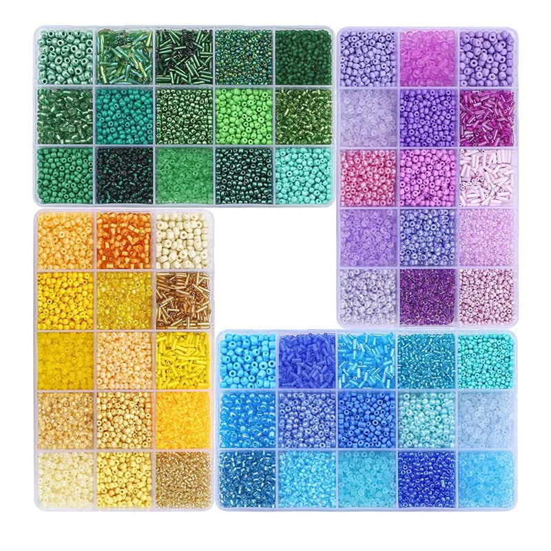 Small Bridge Fashion Trendy 2mm Glass Seed Beads Czech Charm Crystal Lampwork Spacer 12+ Colors DIY Handmade Jewelry Making Kits