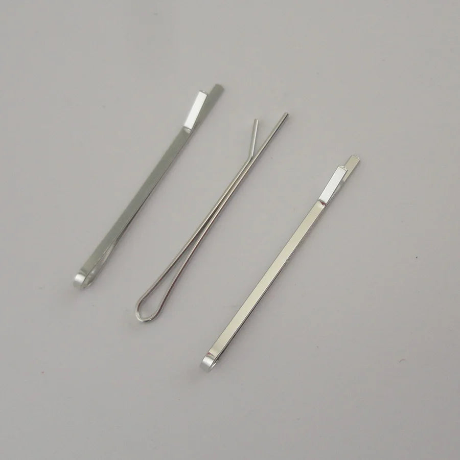 1.6mm*3.8cm Mini Flat Metal Bobby Pins Plain Hair Slider Straight Hair Clips for DIY Kids Hair Bows Accessories