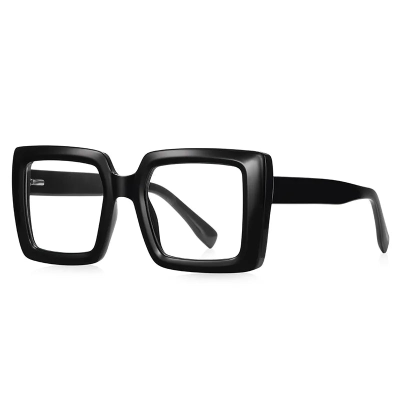 Large Square TR90 Optical Frame Eyeglasses Anti-Blue Light Ladies Glasses with Comfortable Large Frame