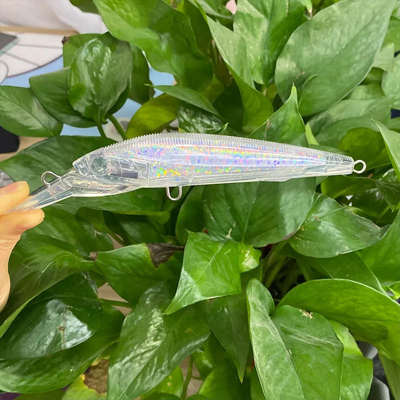 Unpainted Saltwater Leurre De Peche Pesca 140mm Sinking Ocean Trolling Artificial Baits Trolling Blanks Fishing Bait Minnow Lure