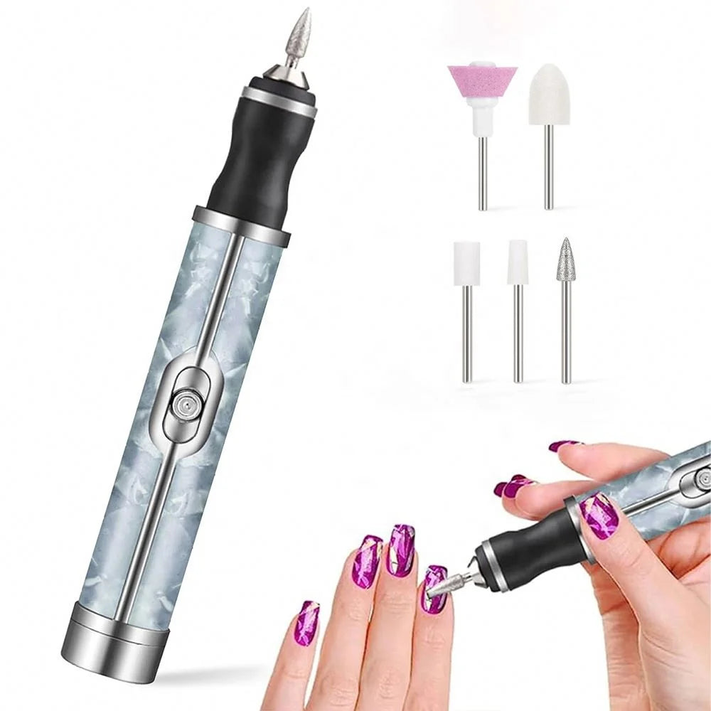 4 Speeds Rechargeable Electric Nail File Multi-Function Toenail Sander for Thick Nails Pedicure Tool with Bit Model
