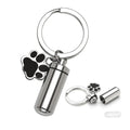 Custom Waterproof Cremation Pet Urn Key Chains for Dogs Ashes Stainless Steel Cylinder Cat Dog Urn Cremation Keepsake Memorial
