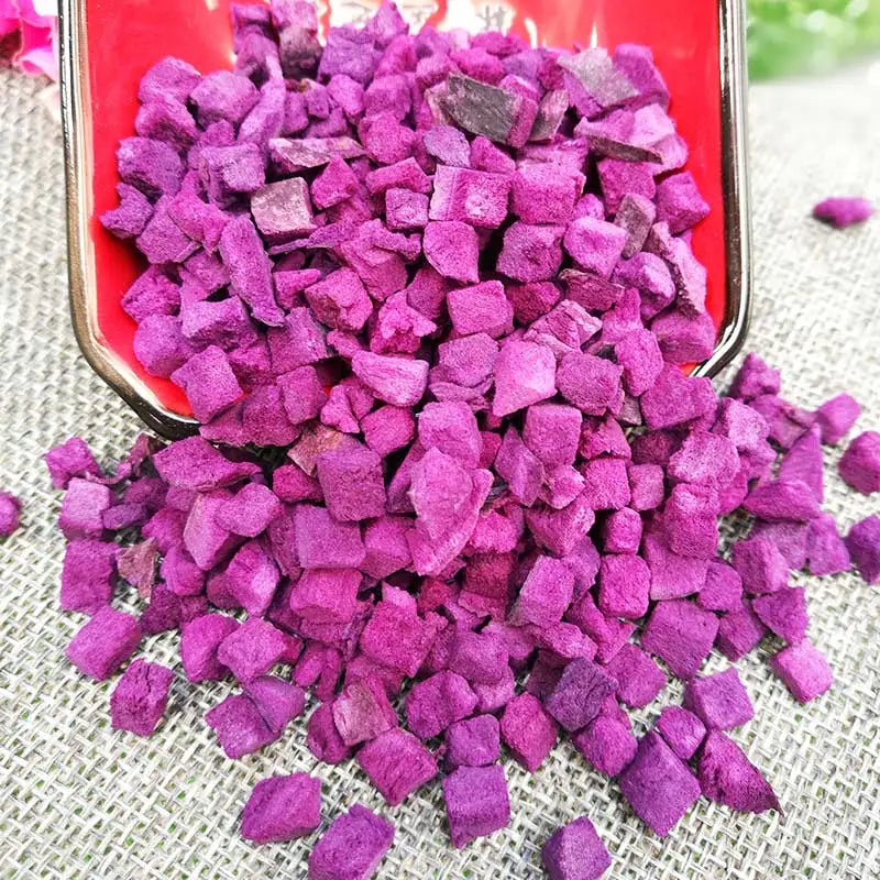 FYFD002G Wholesale 8*8*8mm Freeze Dried Purple Potato Dice