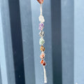 Wholesale Original Seven-Color Chakra Stone Pendant Natural Crystal Car Hanging Ornaments Hemp Rope Weaving Other Crystal Crafts