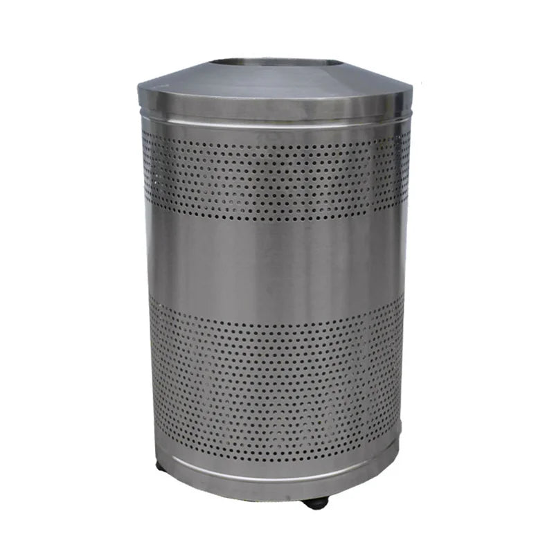 Outdoor Metal Garbage Container Trash Can Outside Garden Street Recycle Waste Bin Commercial Stainless Steel Dustbin Suppliers