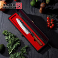 Japanese Knives Aus 10 Carbon Steel Hammered Santoku Knife Japanese Handmade Forged Knife Wooden Handle