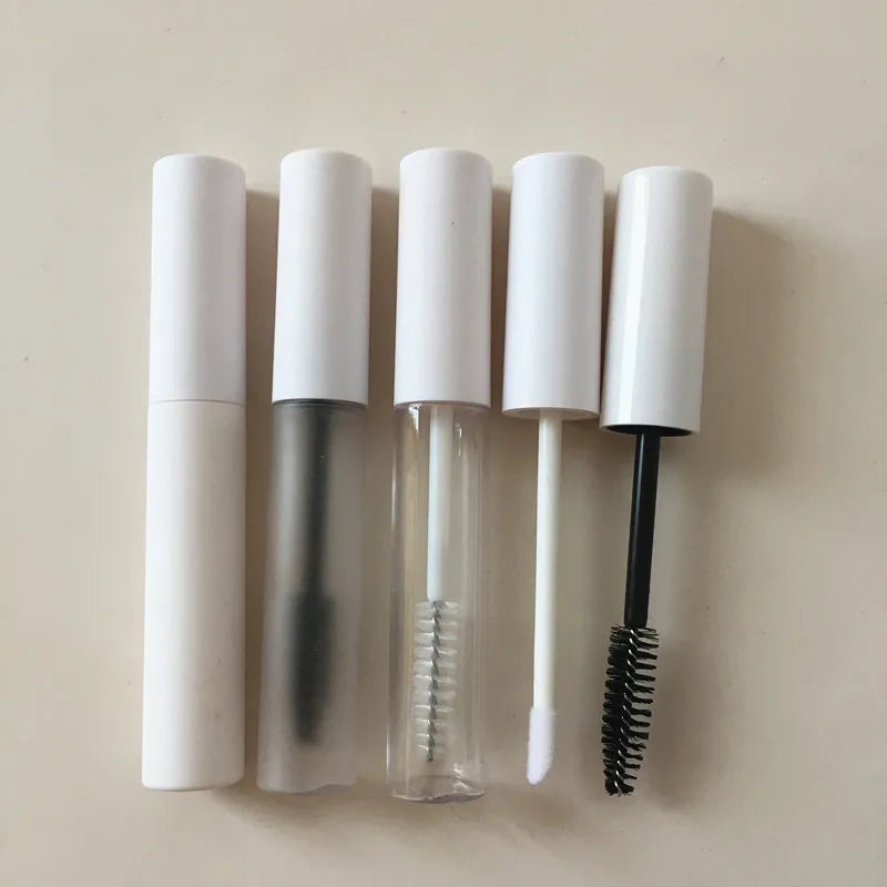 White Mascara Brush Matte White Empty Eyeliner Container 10 ml Custom Mascara Tubes Lip Gloss Tube MegaBDM