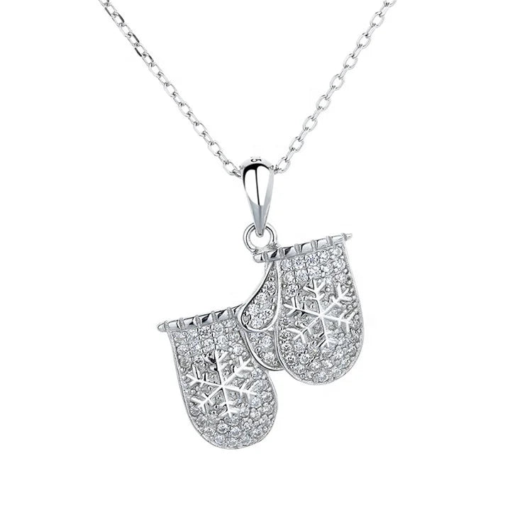 Men's  925 Sliver Cubic Zirconia Punk Hip Hop Dollar Sports Boxing Pendant Necklace