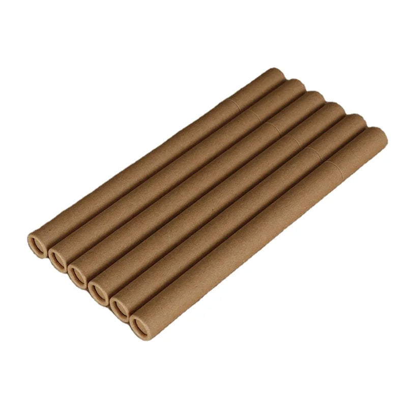 Custom Printed Cylinder Incense Stick Packaging Box Small Kraft Paper Incense Tube Incense Barrel