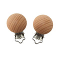 Tailai Pacifier and Teething Clip Beech Wood Teething  Pacifier Holder and Baby Teething Clip Accesory Singing Bowl