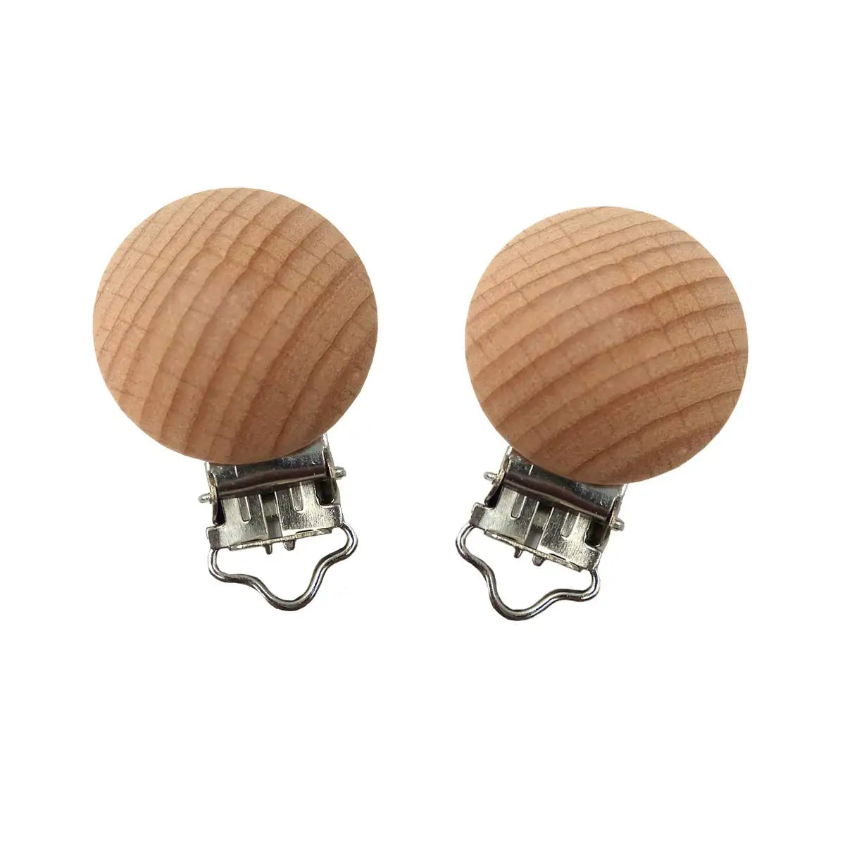 Tailai Pacifier and Teething Clip Beech Wood Teething  Pacifier Holder and Baby Teething Clip Accesory Singing Bowl