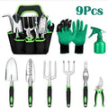 Gardening Tool Sets 9pcs Aluminum Alloy DIY Gardening Hardware Tools OEM