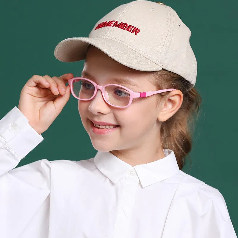 Stocks Kids Sunlgass Latest Design Silica Gel Anti Blue Light Children Optical Glasses Frames