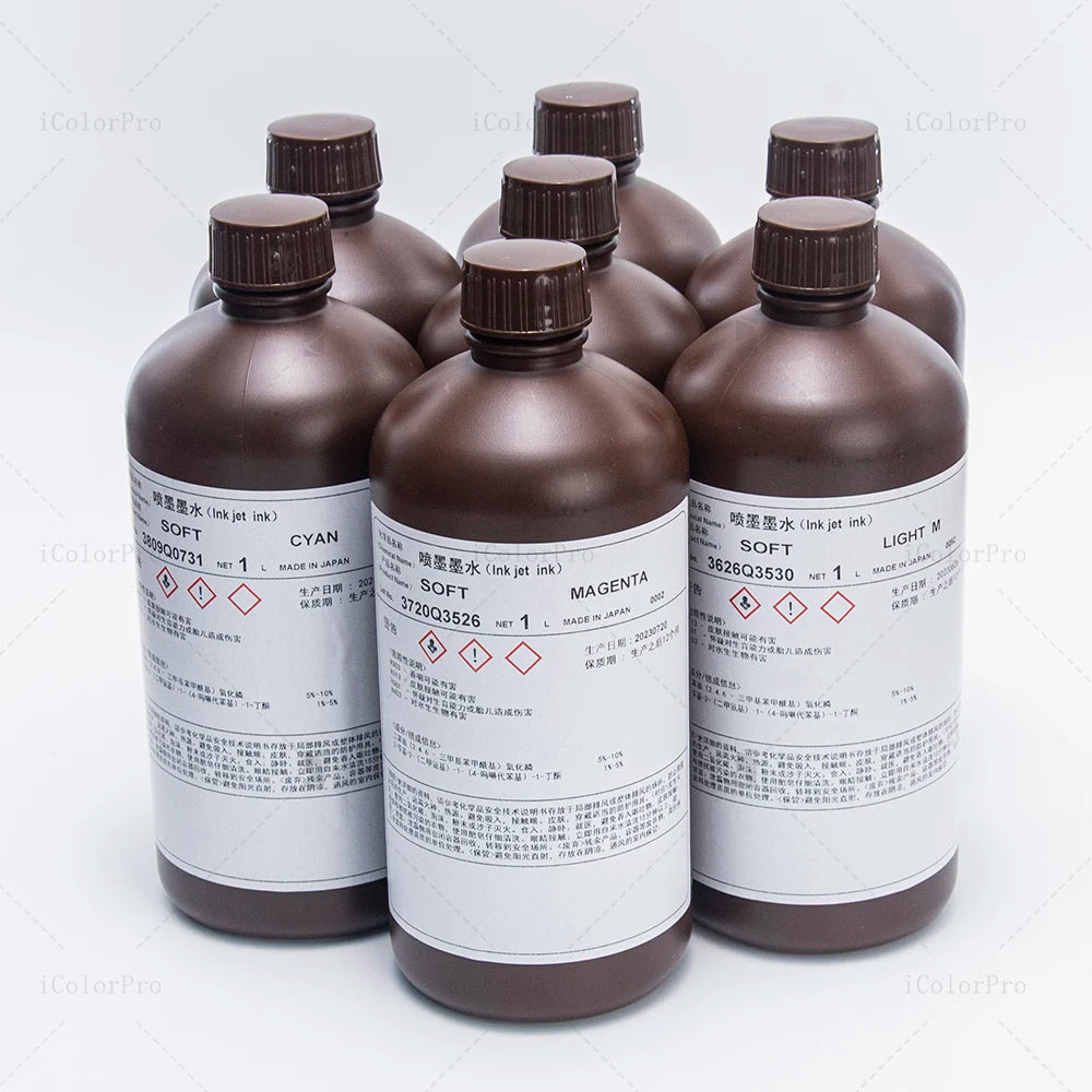 Premium TOYO Soft UV Printing Inks for Flexible Materials Gen5 Gen5i i3200 Printheads Inks for Printers