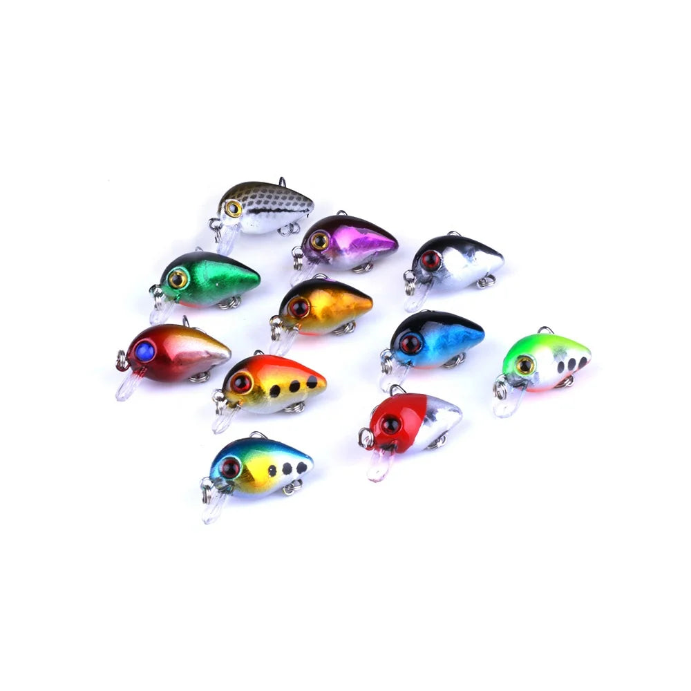 Hengjia 3cm 1.5g Fishing Lure Hard Mini Crank Lure 30mm Topwater Minnow Hard Bait Japan Mini Fishing Wobblers
