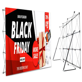 FEAMONT Promotion Portable Backdrop Custom Fabric Pop up Booth 10ft Advertising Trade Show Display Stand Exhibition Wall Banner