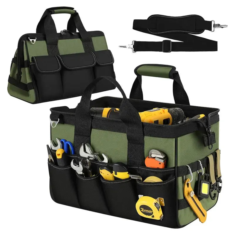 Special Purpose Waxed Canvas Tool Organizer Bucket Durable Canvas Tool Bag