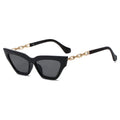 2024 Retro Cat Eye Sunglasses for Women High Quality PC Frame in White and Green Street Snap Trending Personality Shades