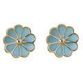 Manufacture Price 925 Sterling Sliver Jewelry Colorful Flowers Blossom Stud Earrings With Enamel