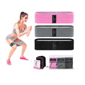 Elastic Fabric Grey Latex Resistance Bands 3 Pcs Set Exercise Yoga Glute Band Gym Fitness Booty Bands for Leg Butt With Bag