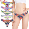 ODM Threaded Panties Sports Fitness Breathable Hipster Bikini Cut Cheeky Women's Thong Cotton Women Underwear
