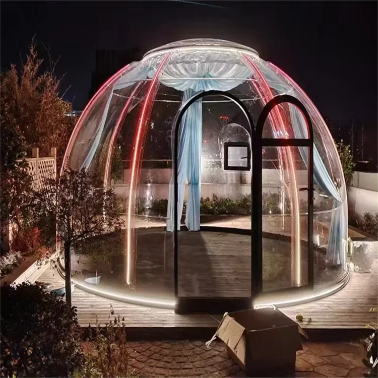 Luxury Full House Transparent Polycarbonate Dome Tent for Outdoor Camping and Hotels for Trade Show Displays