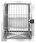 USMILEPET Factory Direct Wholesale Price Customised Small Unit Pet Hotel Cage Solid Pattern Snap Button Breathable Silver Cage