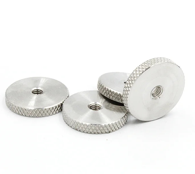 DIN467 Stainless Steel Round Head Flat Knurled Thin Nuts Thin Knurled Thumb Nut Hand Screw Straight Adjusting Lock Nut M4M5