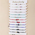 Wholesale Hand Woven Natural Healing Energy Gravel Stone Rice Beads Mixed Bracelet Adjustable Irregular Stone Bracelets