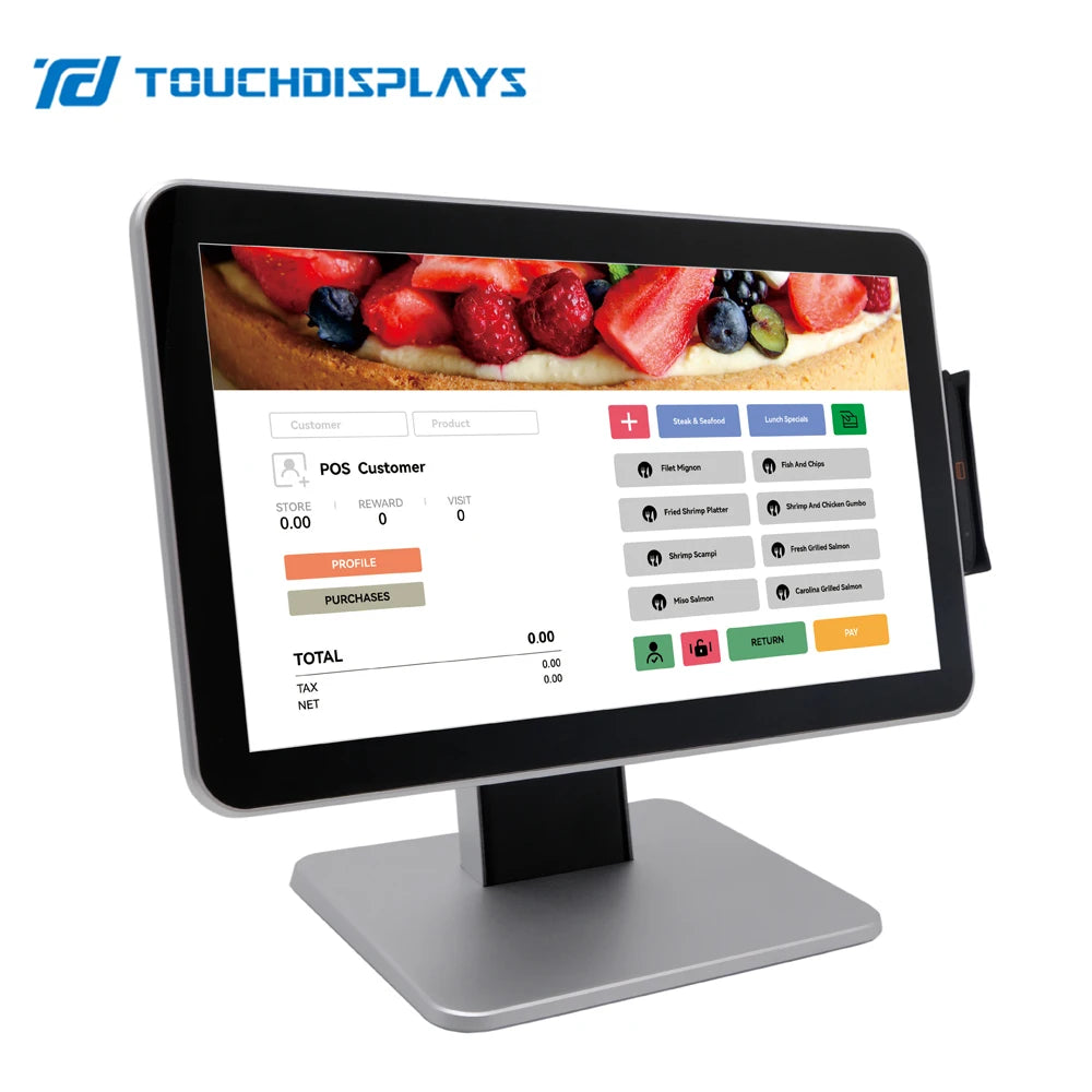 TouchDisplays 15.6 Nepal Android Pos Billing Machine Price Tactil Restaurant