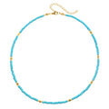 Hot Selling Crystal Bead Necklace Women's Imitation Pearl Colorful Rice Beads Collarbone Chain Jewelry for Women