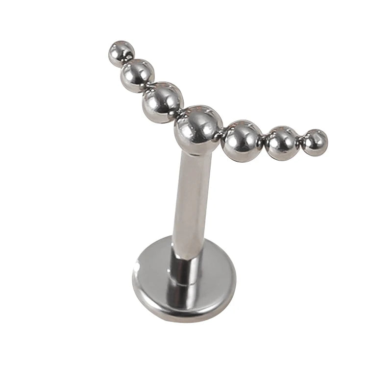 Hot Sale Nose Ring F136 Titanium 16G Body Piercing Internally Thread Labret Lip Earring Jewelry for Women
