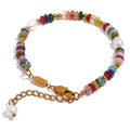 JINYOU 1087 High-Grade Natural Stone Pearl Chain Stainless Steel Luxury Bracelet Bangle for Women Waterproof Trendy Jewelry