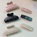 Spring Elegant Acetate Barrette Hair Accessories Bling Rhinestone Shaped Jaw Hair Clips Heart Hair Claw